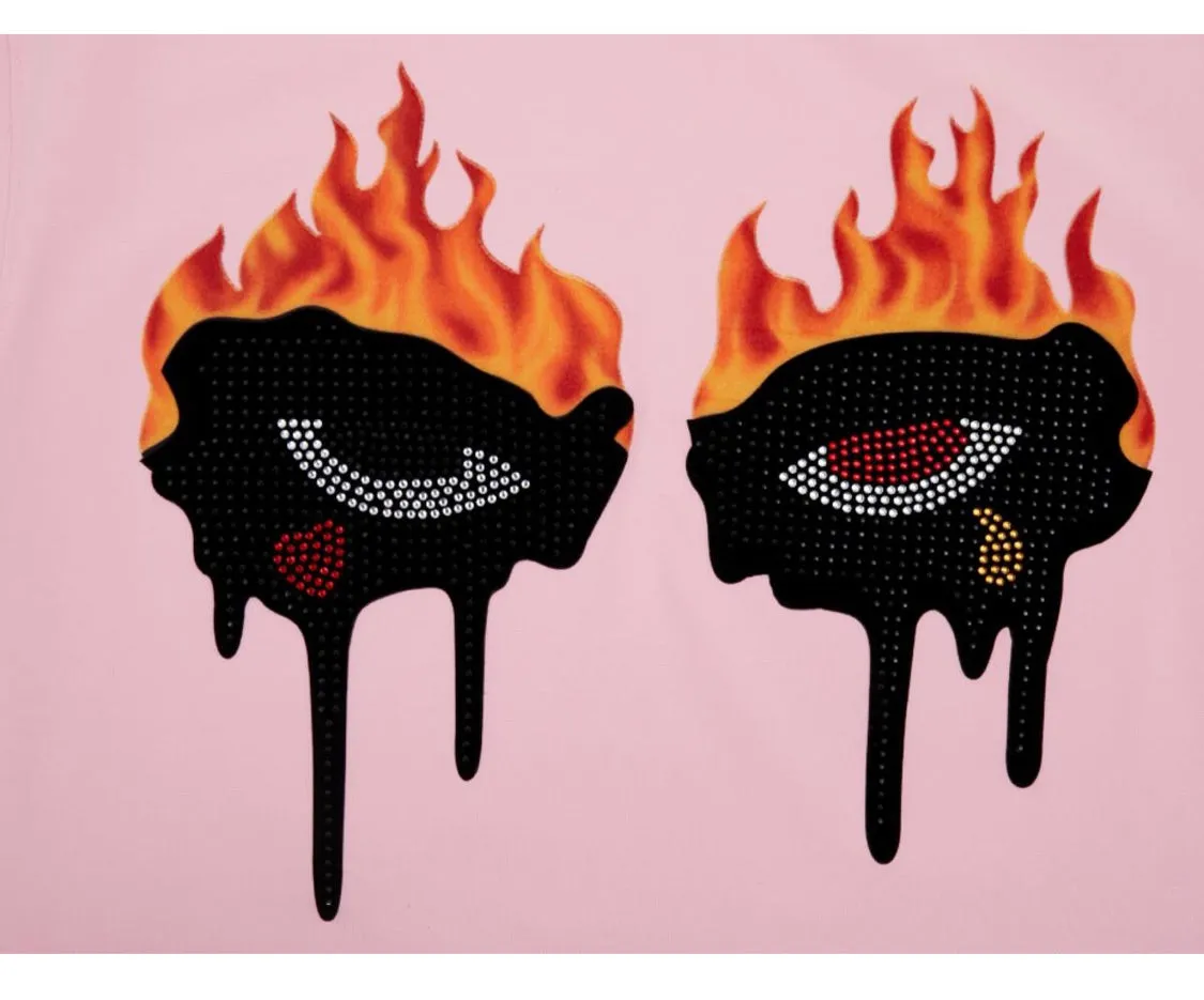 Roku Men’s Pink 2 Piece Rhinestone Shorts Set sold by Unleashed Streetwear product image thumbnail 3