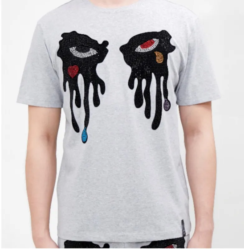Roku Men’s Rhinestone Tee Shirt sold by Unleashed Streetwear