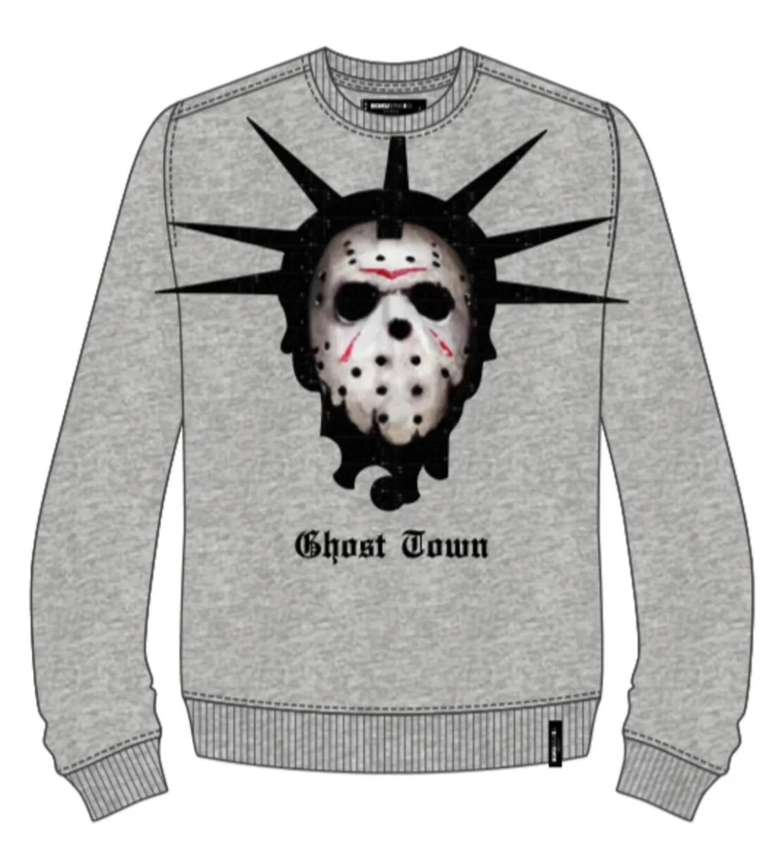 Roku Men’s Gray Rhinestone Crew Sweatshirt Shirt sold by Unleashed Streetwear product image thumbnail 2