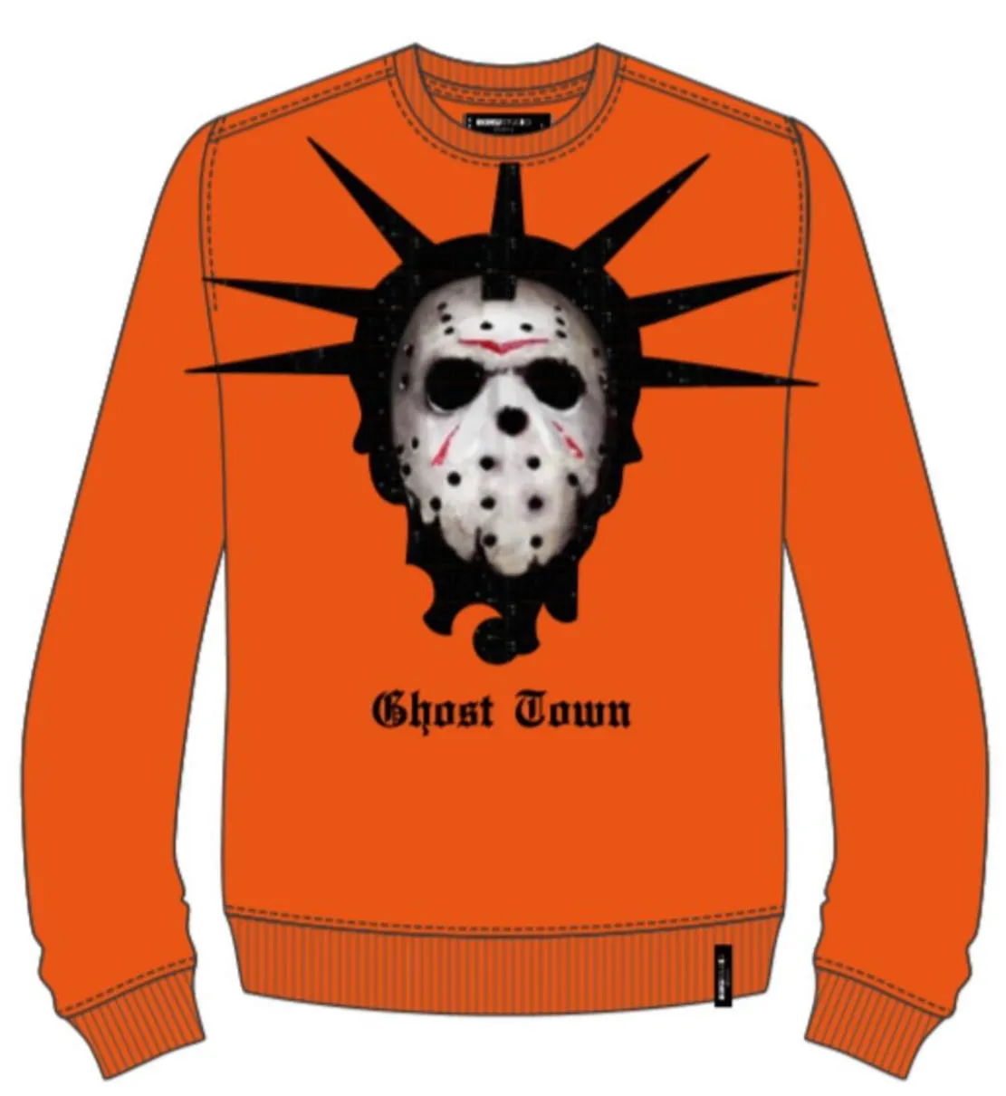 Roku Men’s Orange Rhinestone Crew Sweatshirt Shirt sold by Unleashed Streetwear product image thumbnail 2
