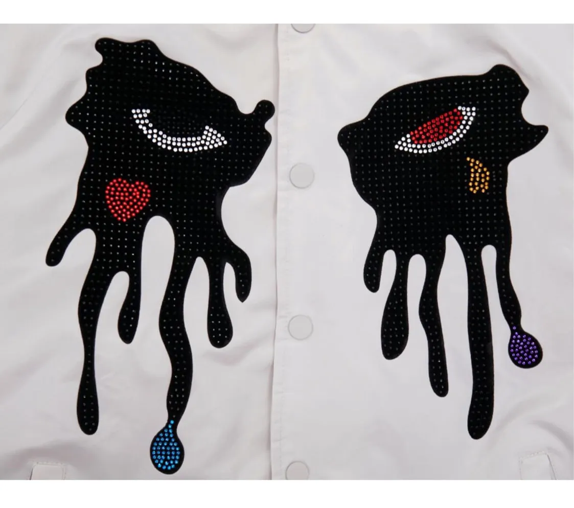 Roku Men’s Rhinestone Button Up Bomber Jacket sold by Unleashed Streetwear product image thumbnail 2