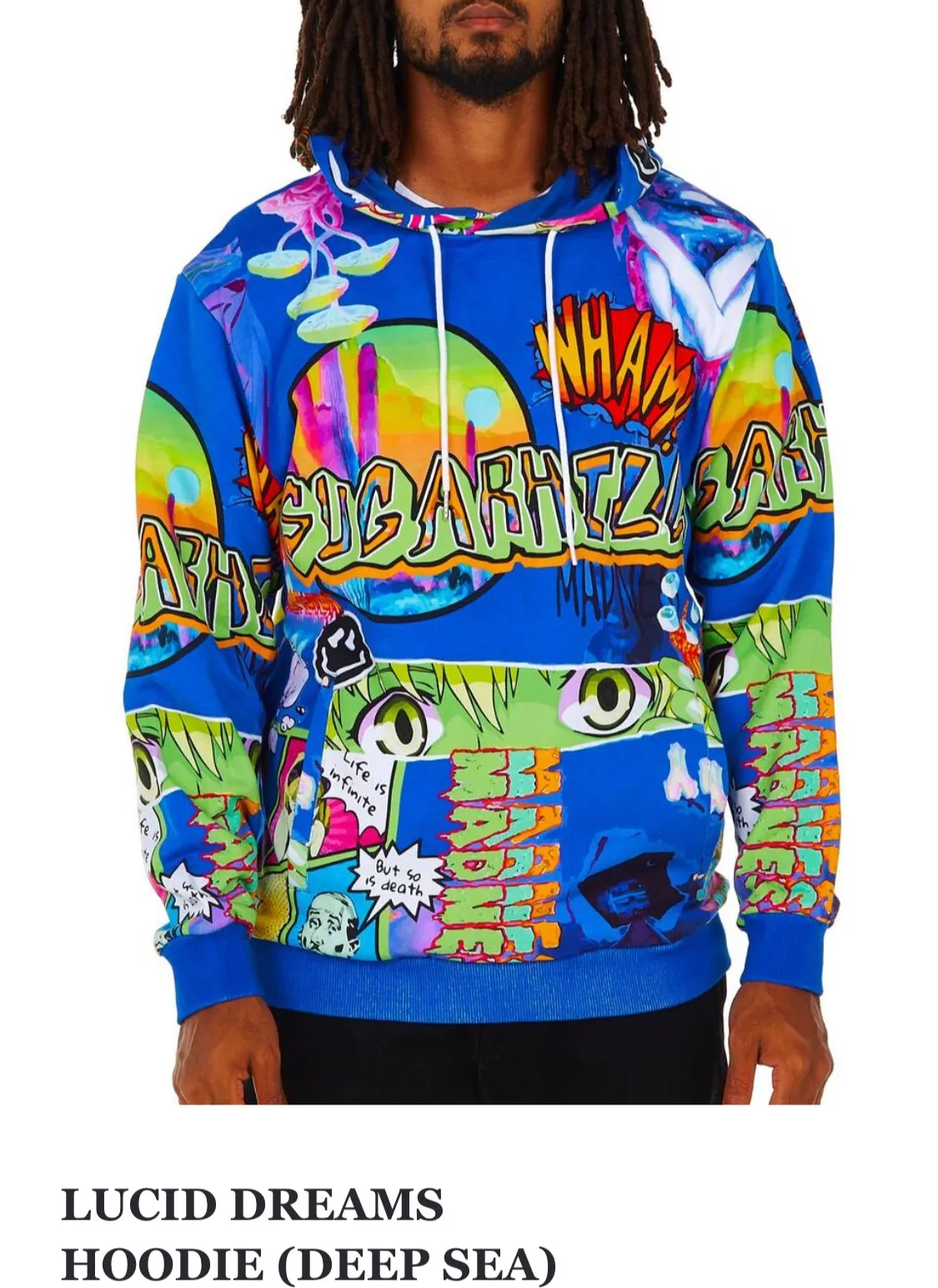 Sugar Hill Men’s Hooded Sweatshirt sold by Unleashed Streetwear