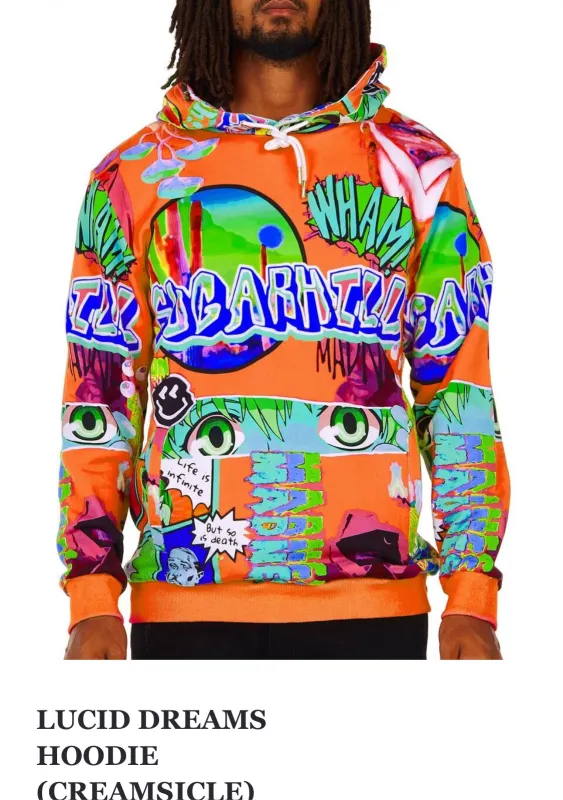 Sugar Hill Men’s Hooded Sweatshirt sold by Unleashed Streetwear