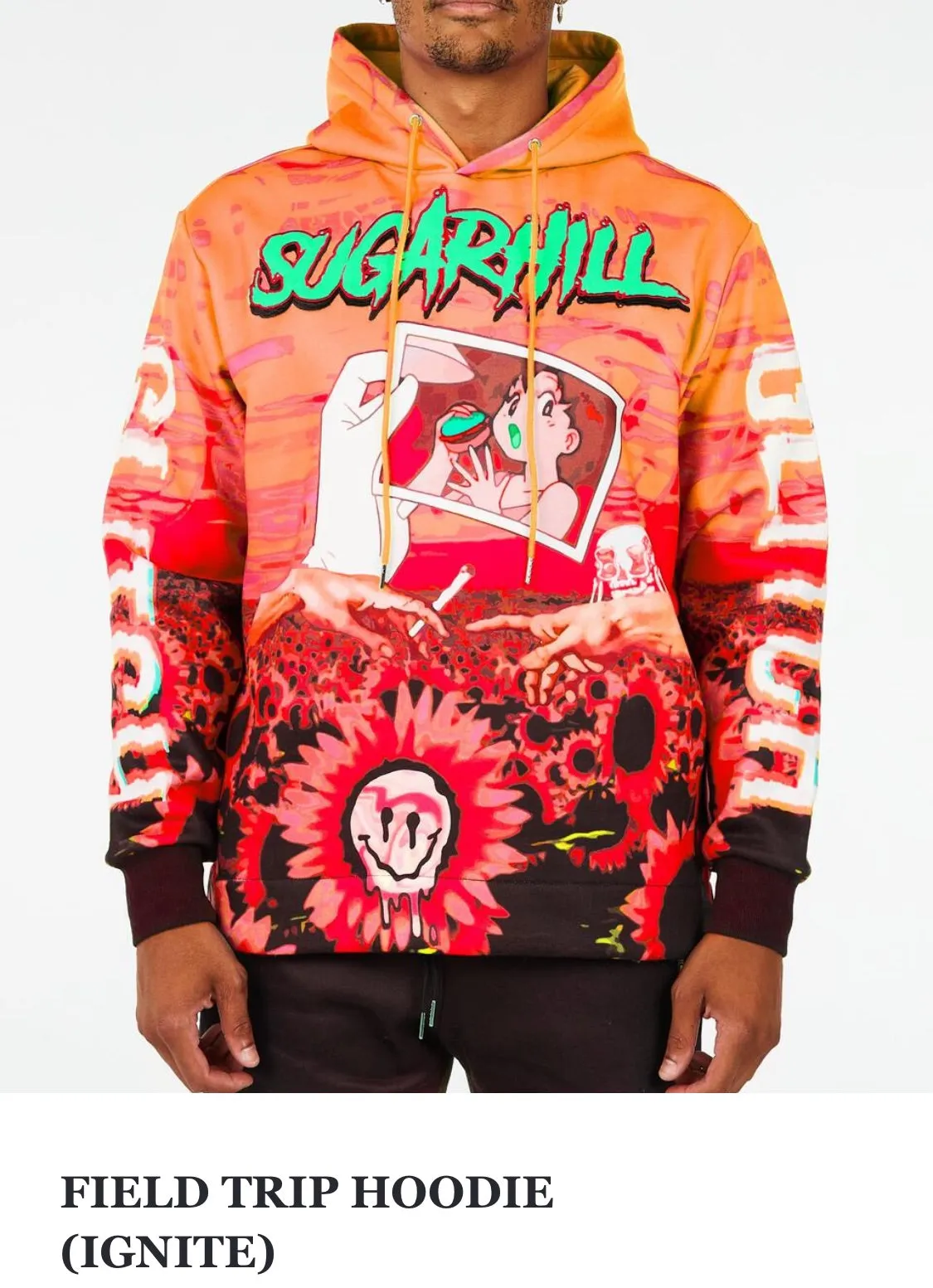 Sugar Hill Men’s Hooded Sweatshirt sold by Unleashed Streetwear