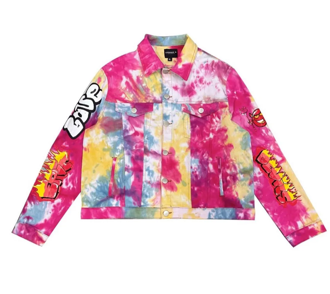 Cooper 9 Men’s Pink Dye 2 Piece Jean Set sold by Unleashed Streetwear product image thumbnail 4