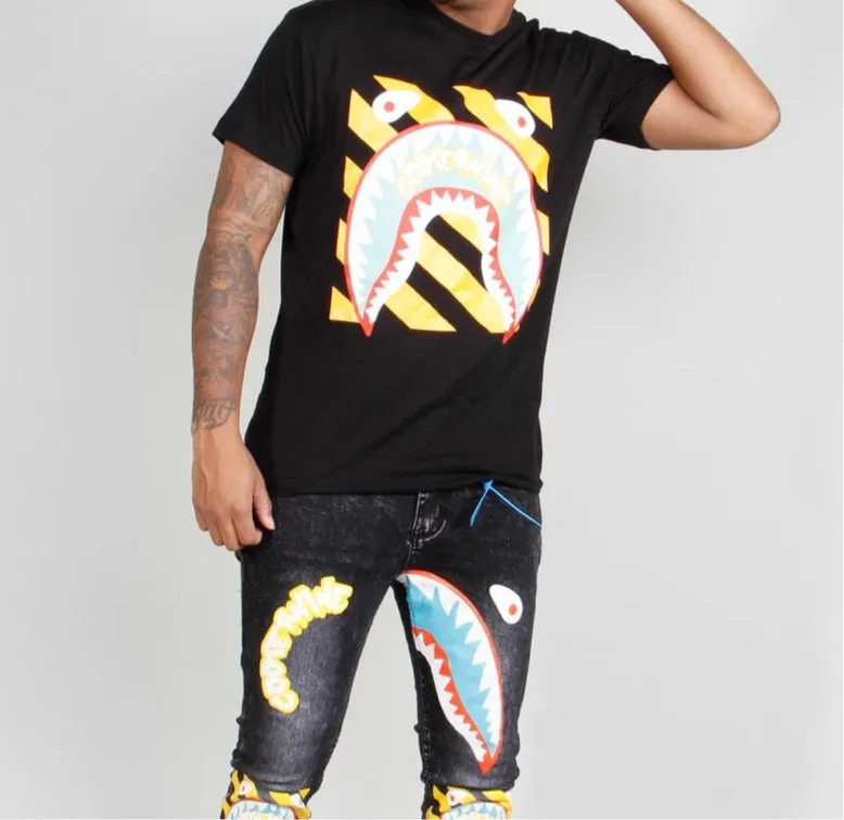 Cooper 9 Men’s Shark Mouth Tee Shirt sold by Unleashed Streetwear