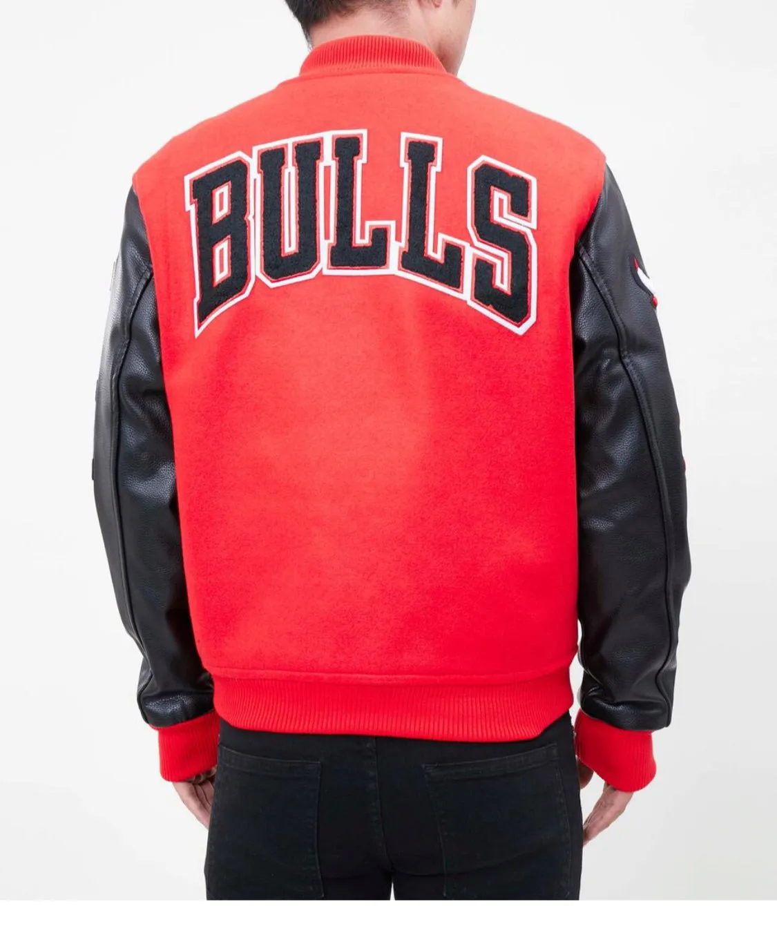 Pro Standard Red Chicago Bulls Bomber Jacket sold by Unleashed Streetwear product image thumbnail 3