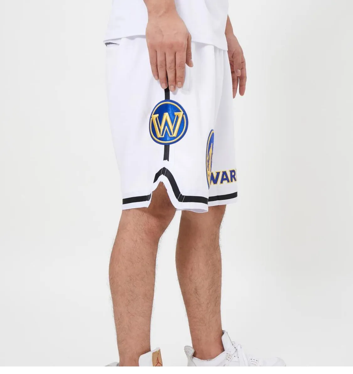 Pro Standard Sports 2 Piece White Golden State Warriors Short Set sold by Unleashed Streetwear product image thumbnail 3