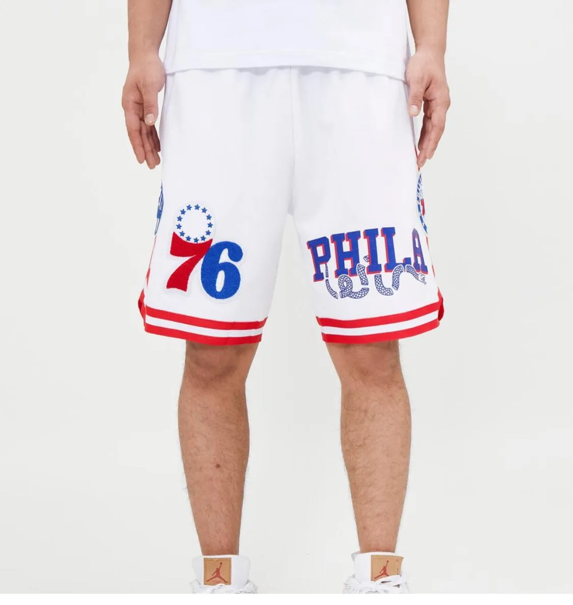 Pro Standard Sports 2 Piece White Philadelphia 76ers Short Set sold by Unleashed Streetwear product image thumbnail 2