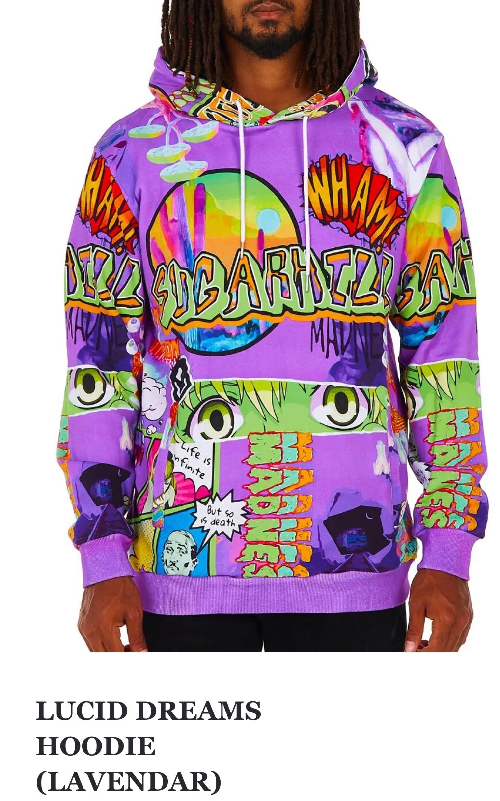 Sugarhill Men’s Hooded Sweatshirt Lucid Dreams sold by Unleashed Streetwear