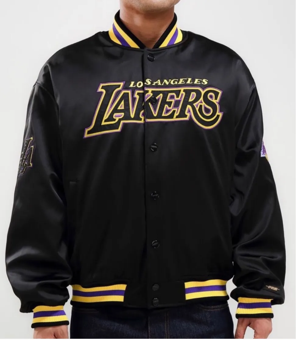 Pro Standard Men’s LA Lakers Bomber Jacket sold by Unleashed Streetwear product image thumbnail 3