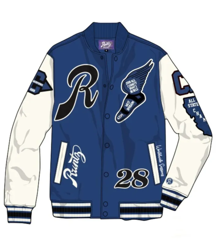 Men’s Runtz Brand Varsity Lettermen’s Bomber Jacket sold by Unleashed Streetwear