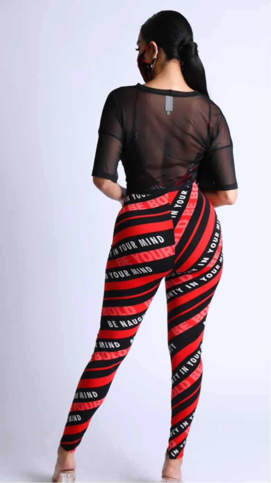 Women’s Red Black Striped 3 Piece Set sold by Unleashed Streetwear product image thumbnail 2
