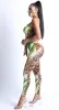 Women’s Animal Print Green 3 Piece Set sold by Unleashed Streetwear