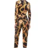 Women’s Black Gold Chain Print Jumpsuit sold by Unleashed Streetwear