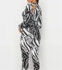 Women’s Black White Detail Stretchy Jumpsuit sold by Unleashed Streetwear