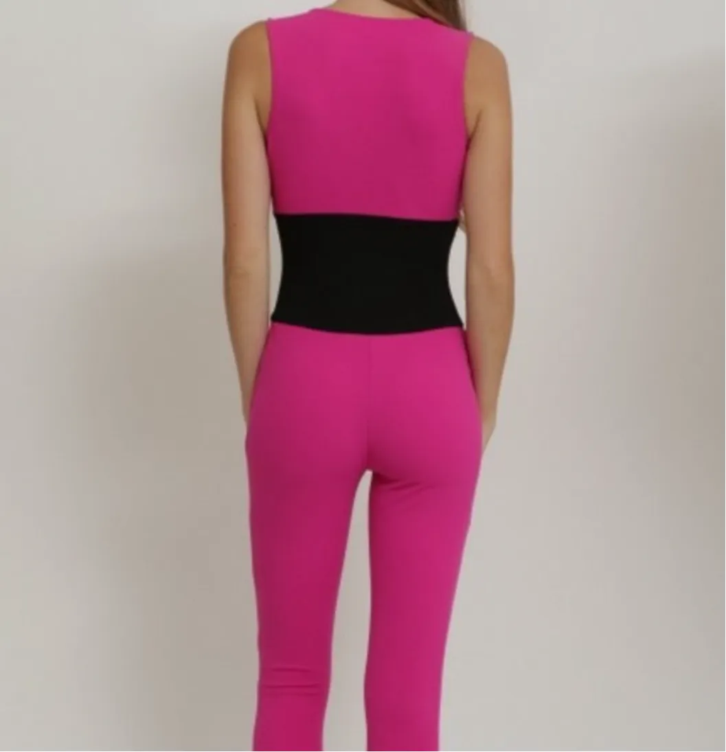 Women’s Hot Pink Stretchy Jumpsuit sold by Unleashed Streetwear product image thumbnail 3