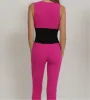 Women’s Hot Pink Stretchy Jumpsuit sold by Unleashed Streetwear