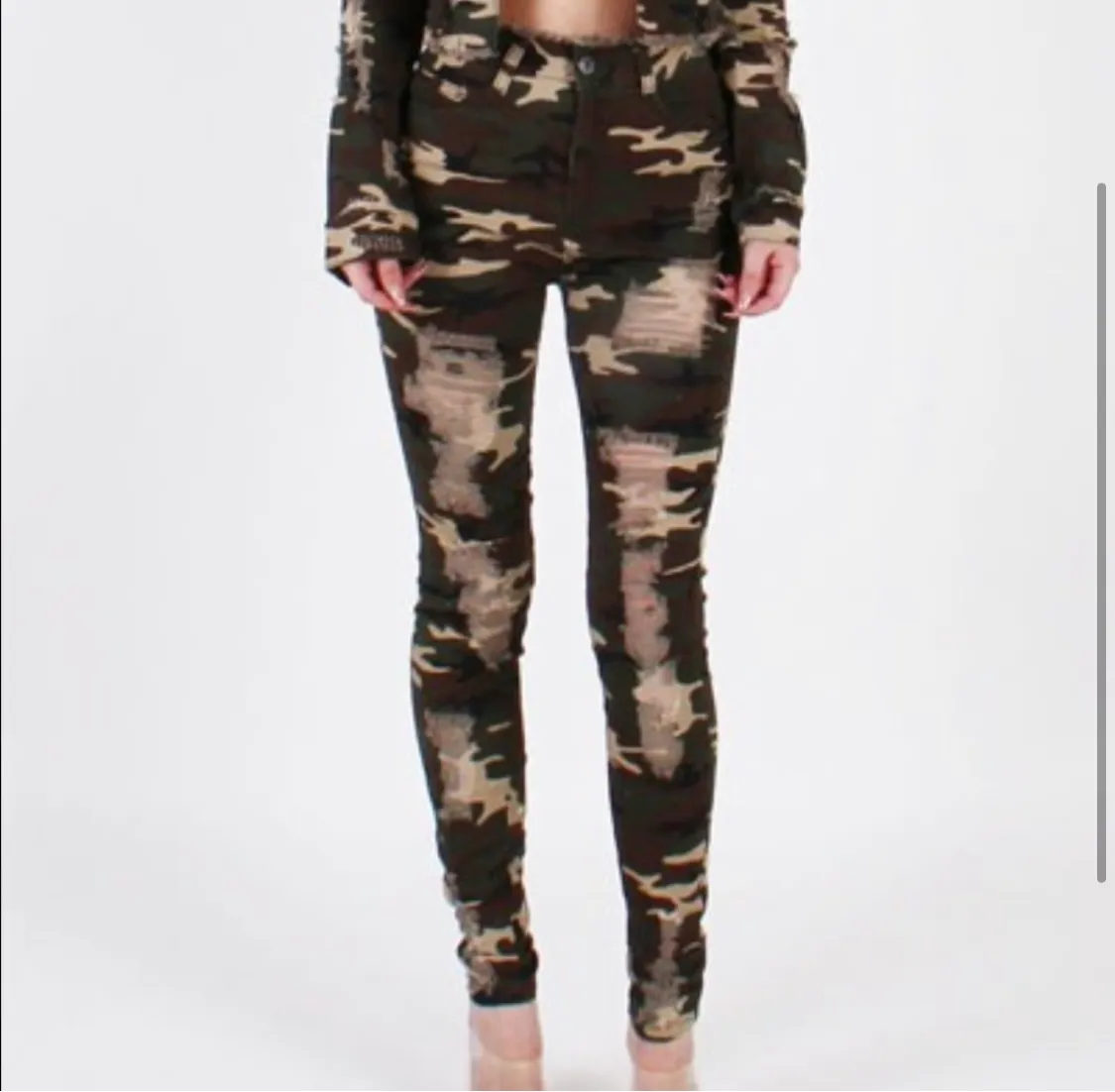 Women’s Camo 2 Piece Jean Jacket Set sold by Unleashed Streetwear product image thumbnail 2