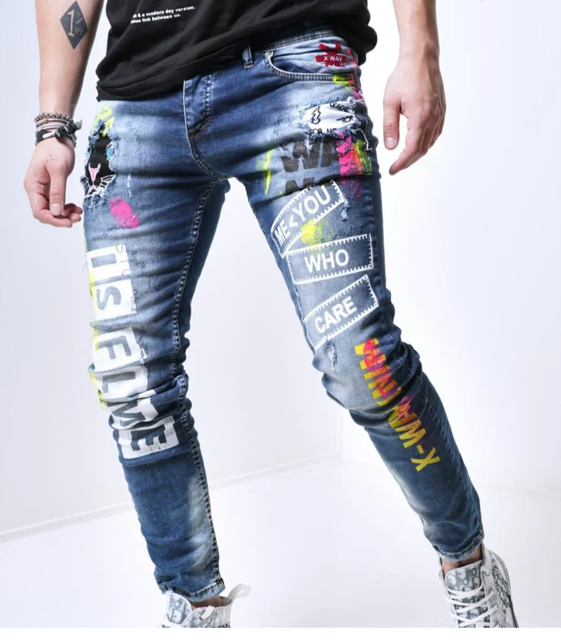 Sernes Brand Men’s Iced Out Jeans Pants sold by Unleashed Streetwear
