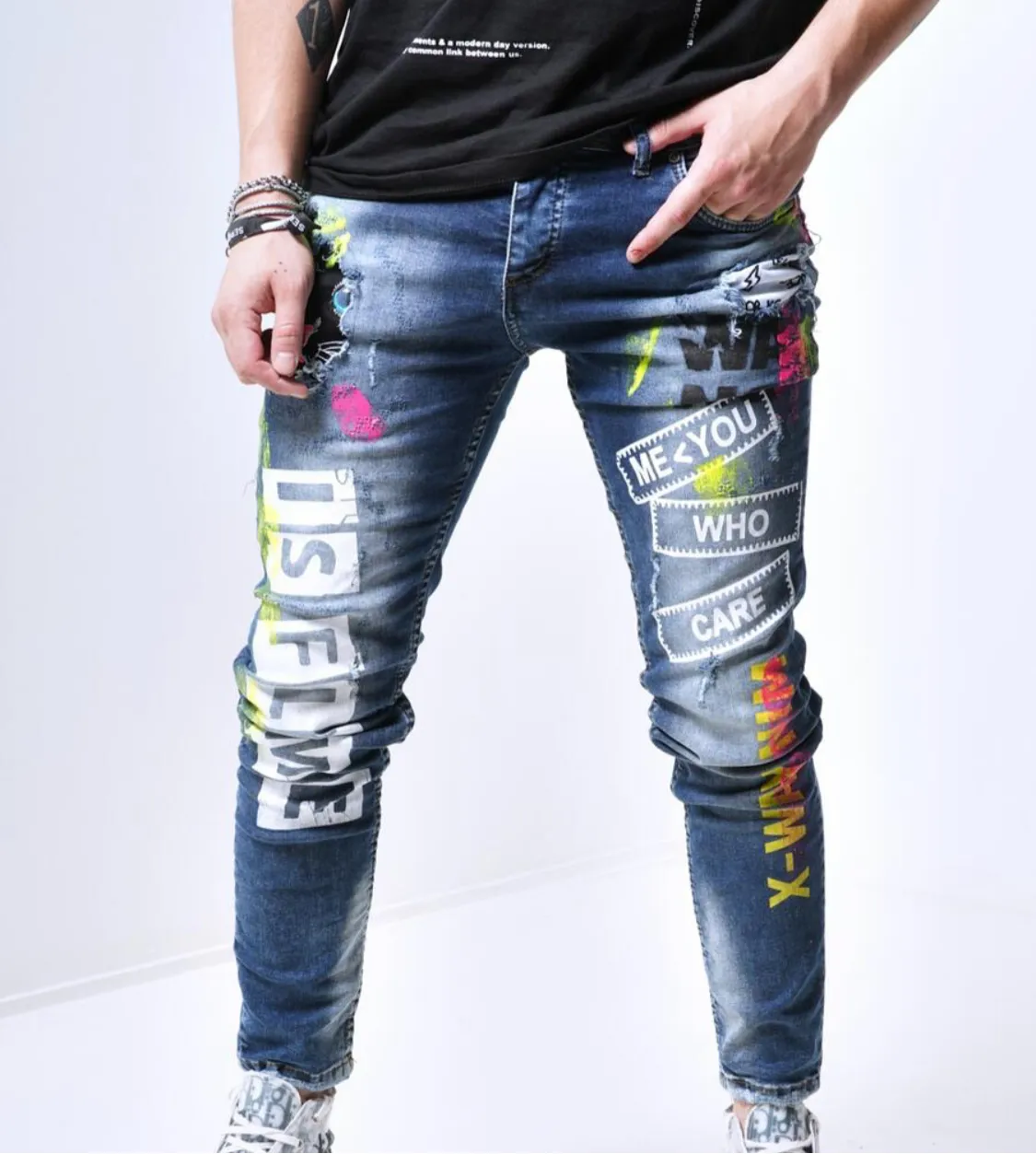 Sernes Brand Men’s Iced Out Jeans Pants sold by Unleashed Streetwear product image thumbnail 2