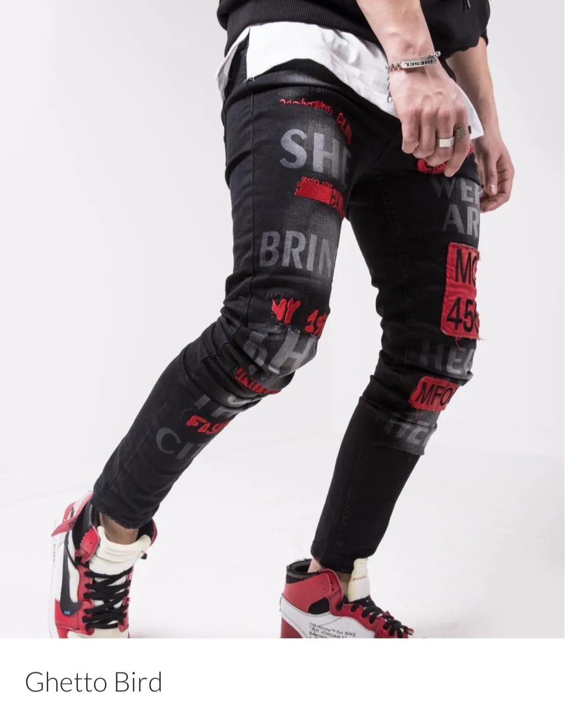 Sernes Brand Men’s Iced Out Jeans Pants sold by Unleashed Streetwear product image thumbnail 3