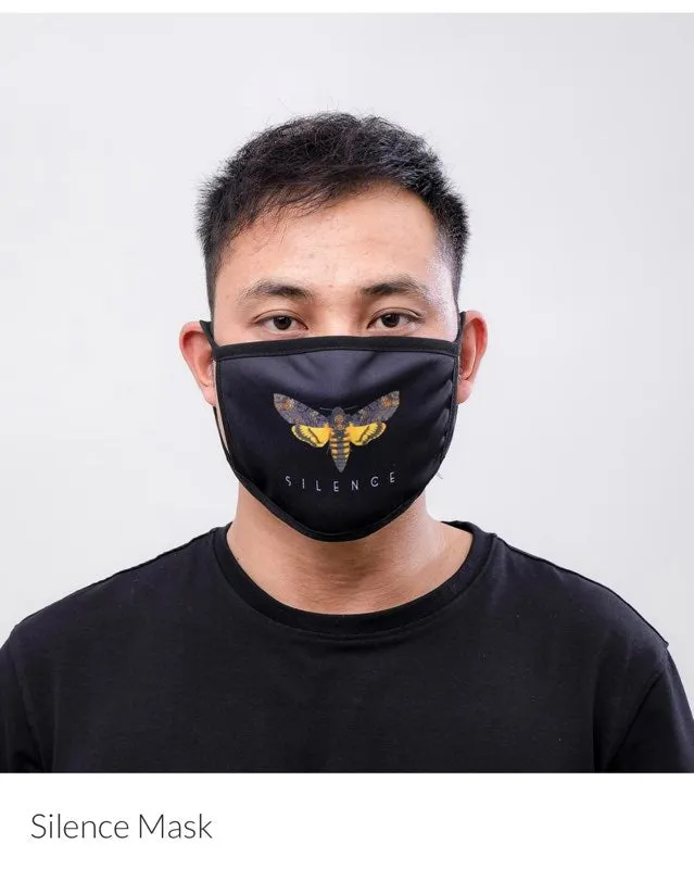 Black Pyramid Face Mask Silence sold by Unleashed Streetwear
