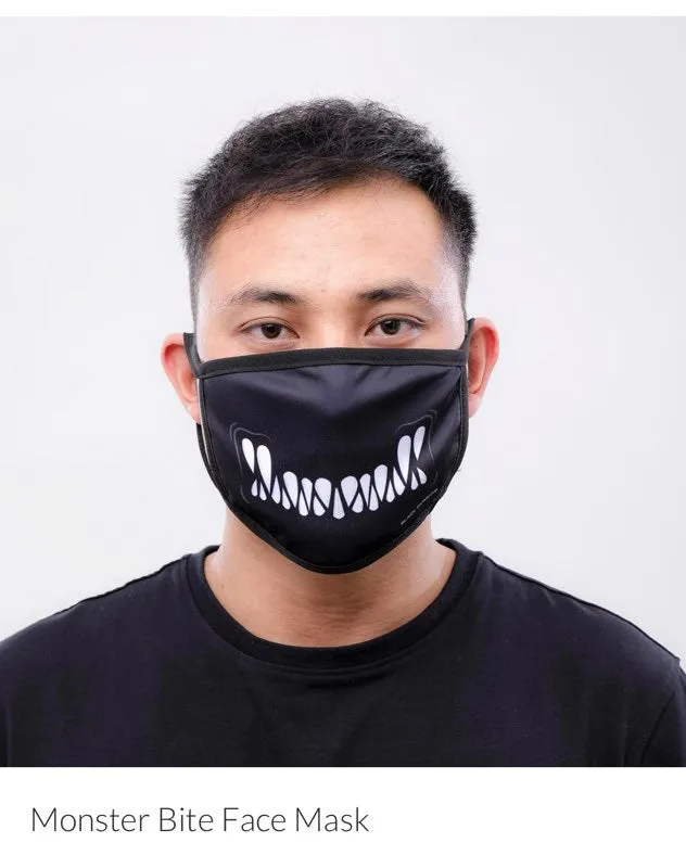 Black Pyramid Face Mask Monster Bite sold by Unleashed Streetwear