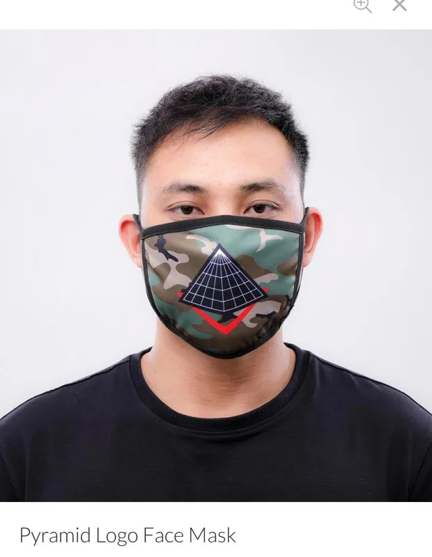 Black Pyramid Face Mask Pyramid Logo sold by Unleashed Streetwear