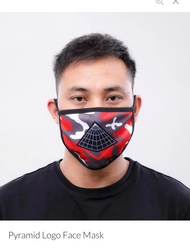 Black Pyramid Face Mask Pyramid Logo sold by Unleashed Streetwear