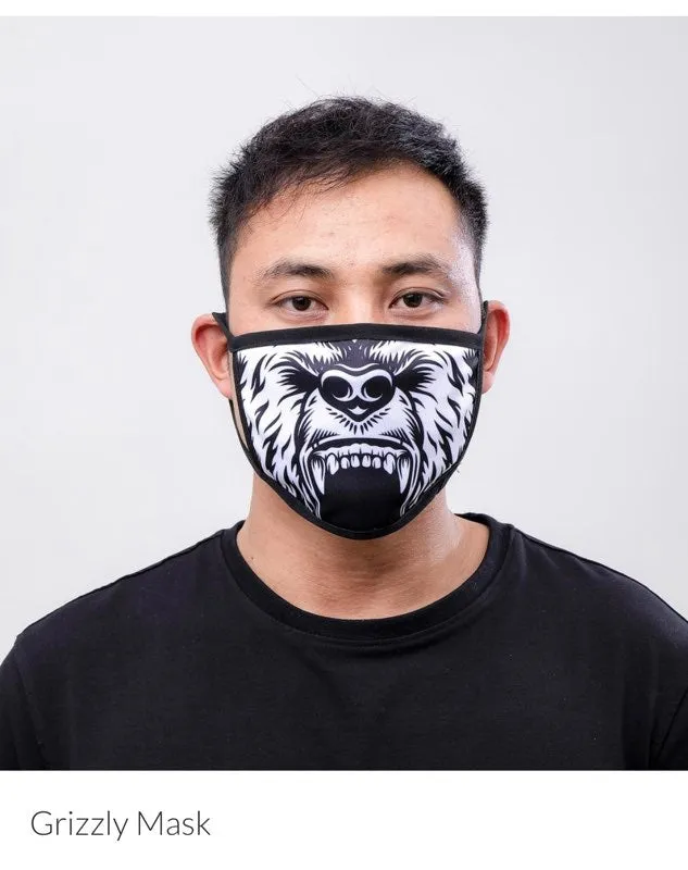 Black Pyramid Face Mask Grizzly sold by Unleashed Streetwear