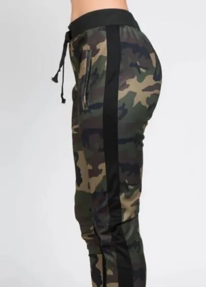 Olive Camo Womens 2 Piece Stretch Waist Pants Set sold by Unleashed Streetwear product image thumbnail 2