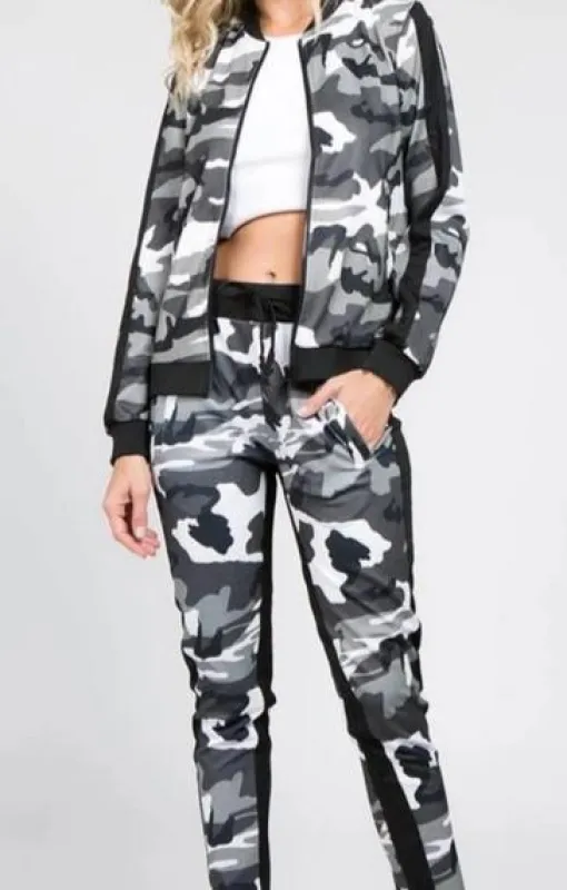 City Camo Womens 2 Piece Stretch Waist Pants Set sold by Unleashed Streetwear