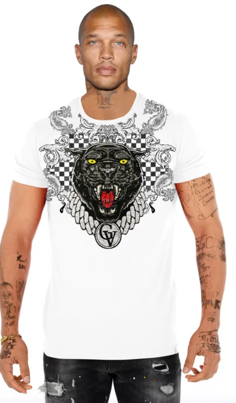 George V White Black Panther Designer Men’s Tee Shirt sold by Unleashed Streetwear