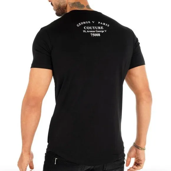 Black Tee George V Designer Brand From Paris Rhinestone sold by Unleashed Streetwear product image thumbnail 4