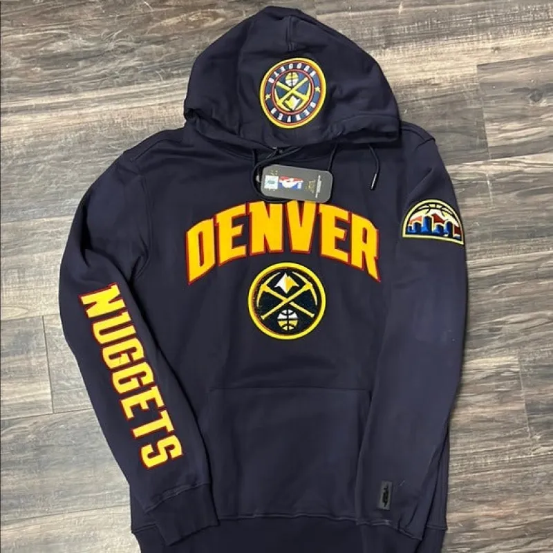 Men’s Pro Standard licensed special edition, Denver Nuggets Navy Sports Hoodie sold by Unleashed Streetwear
