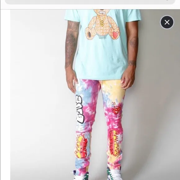 Men’s Cooper 9 Pink Dye Jean Jacket Pants Set sold by Unleashed Streetwear product image thumbnail 3