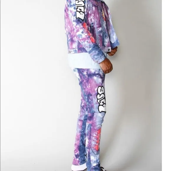 Men’s Cooper 9 Purple Dye Jean Jacket Pants Set sold by Unleashed Streetwear product image thumbnail 2