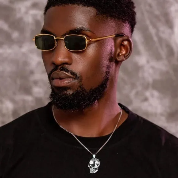 Men’s Gold Skull Pendant Necklace Jewelry sold by Unleashed Streetwear product image thumbnail 2