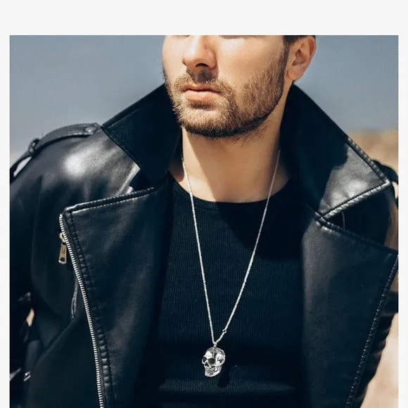 Men’s Gold Skull Pendant Necklace Jewelry sold by Unleashed Streetwear