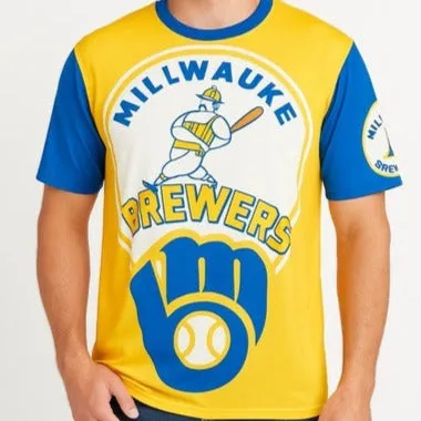 Milwaukee Brewers New MLB Licensed Men's Sports Tee Shirt sold by Unleashed Streetwear