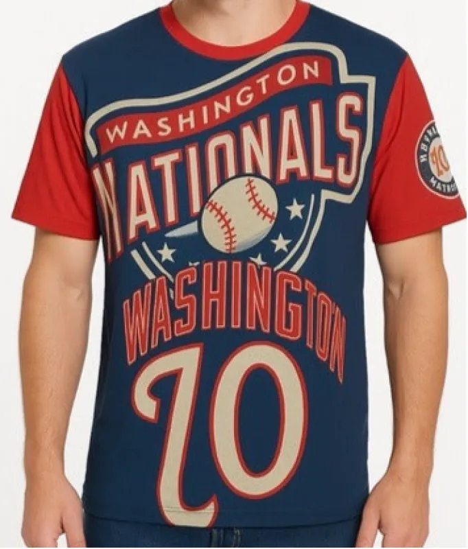 Washington Nationals New MLB Licensed Men's Sports Tee Shirt sold by Unleashed Streetwear