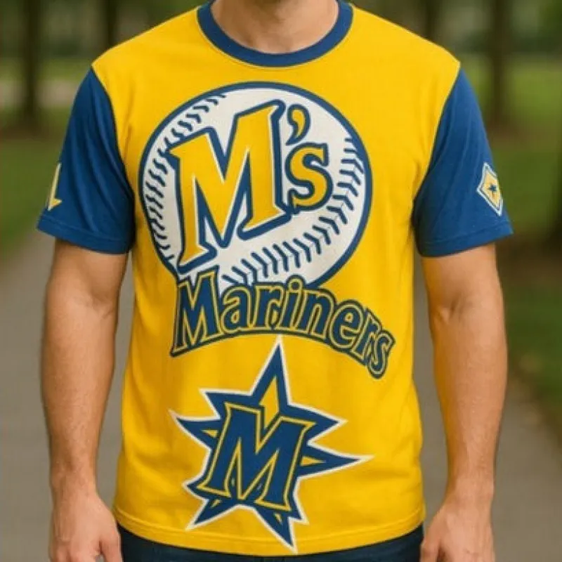 Mariners New MLB Licensed Men's Sports Tee Shirt sold by Unleashed Streetwear
