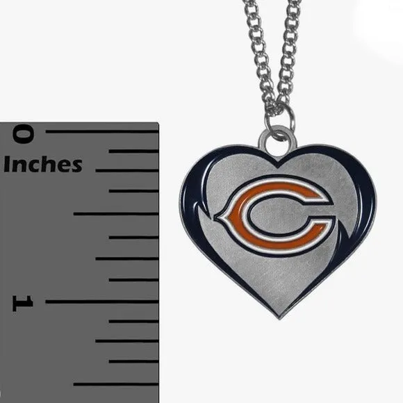 Chicago Bears Women’s Sports Heart Necklace Pendant sold by Unleashed Streetwear product image thumbnail 3