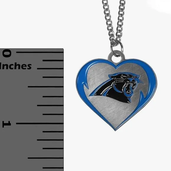 Carolina Panthers Women’s Sports Heart Necklace Pendant sold by Unleashed Streetwear product image thumbnail 3