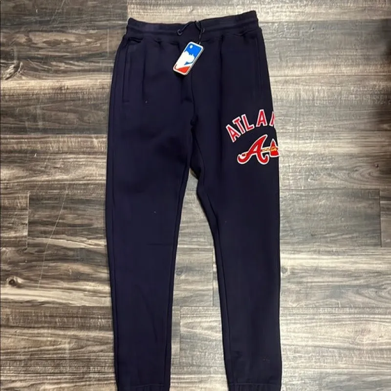 Men's Licensed Sports Atlanta Braves Navy Sweatpants sold by Unleashed Streetwear