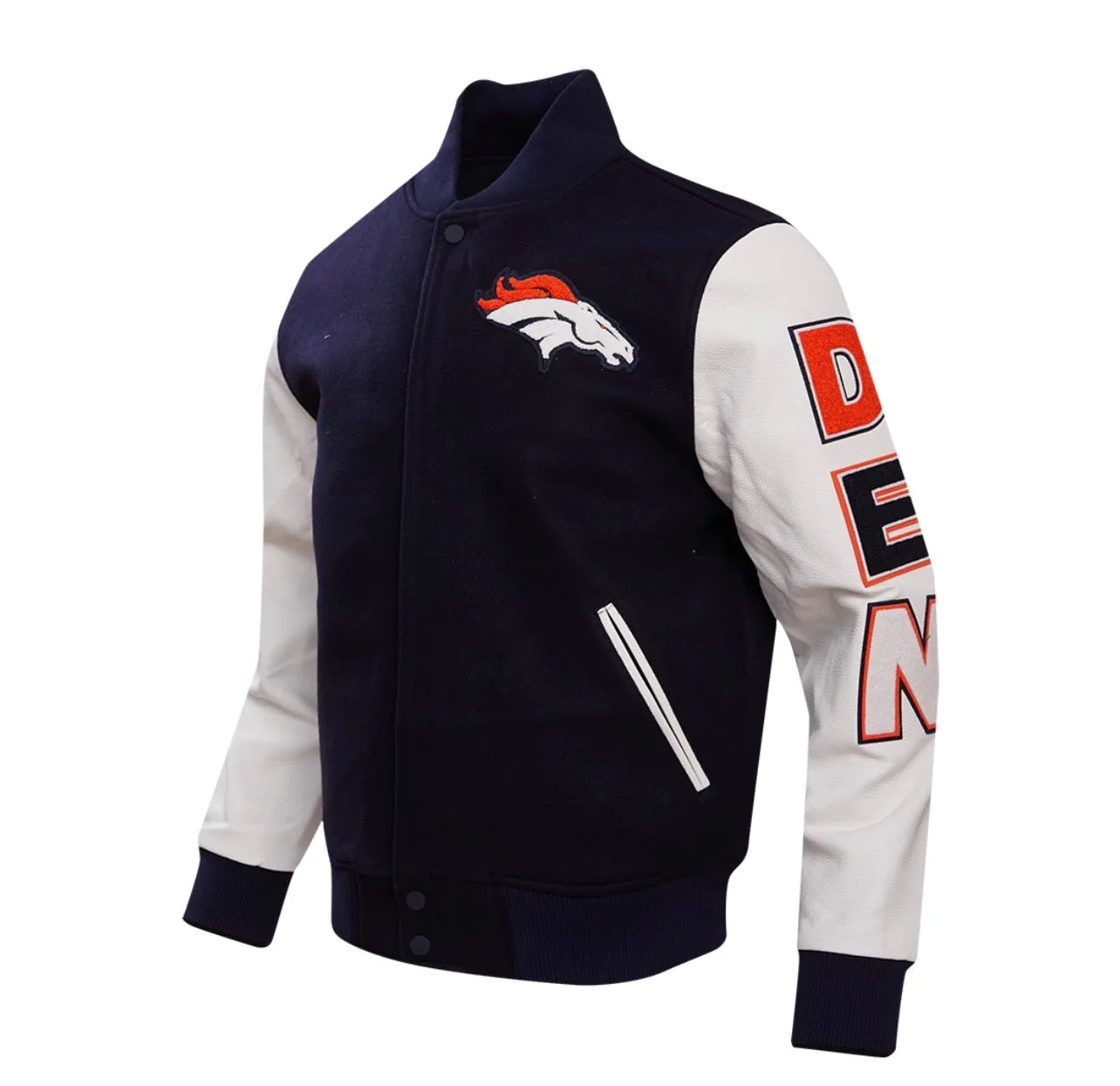 Men’s Pro Standard Sports Denver Broncos Varsity Jacket sold by Unleashed Streetwear product image thumbnail 2