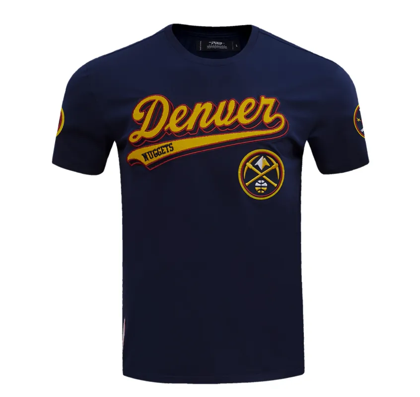 Licensed Sports Pro Standard Brand Men’s Denver Nuggets Stitch Tee Shirt sold by Unleashed Streetwear
