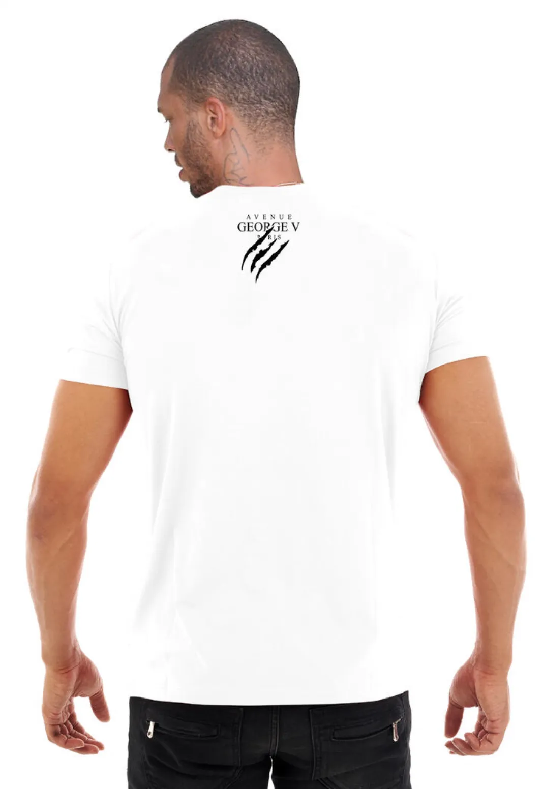 George V Black Panther Designer Men’s Rhinestone Tee Shirt sold by Unleashed Streetwear product image thumbnail 3