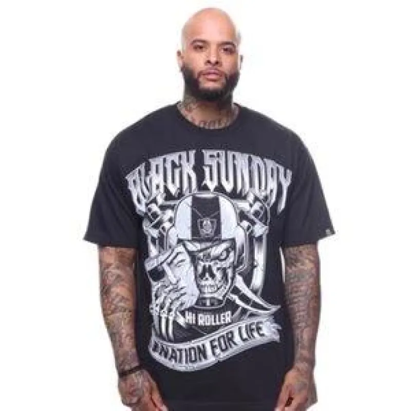 Men’s Oakland Raiders Black Sunday Tee Shirt Sports sold by Unleashed Streetwear